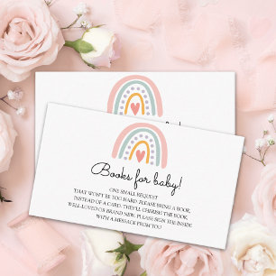 Boho Rainbow Book for Baby   Pastel Modern  Enclosure Card