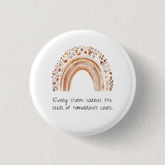 Boho Rainbow Button Pin