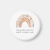 Boho Rainbow Button Pin