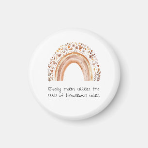 Boho Rainbow Button Pin Magnet