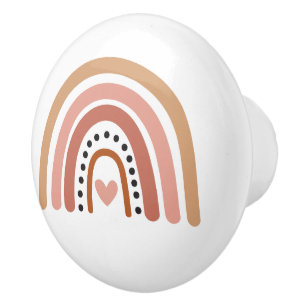 Boho Rainbow Ceramic Knob