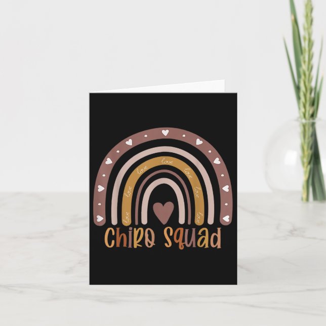 Boho Rainbow Chiro Squad Chiropractor Doctor Chiro Card (Front)