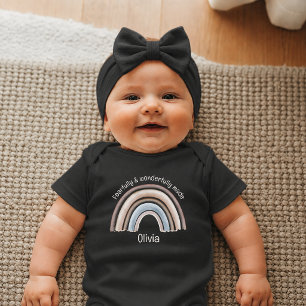 Boho Rainbow Christian Personalised Newborn Baby Bodysuit