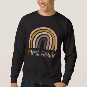 Boho Rainbow First Day of School 2021 First Grade  Sweatshirt