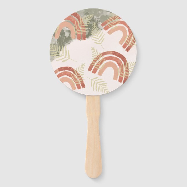 Boho Rainbow Hand Fan (Front)