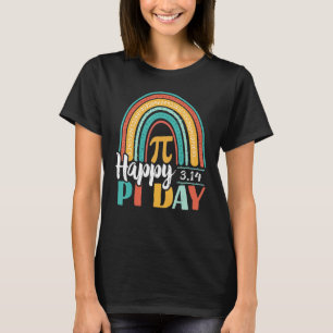 BOHO Rainbow Happy Pi Day 3 14 Math Geek T-Shirt