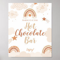 Boho Rainbow Hot Chocolate Bar Sign