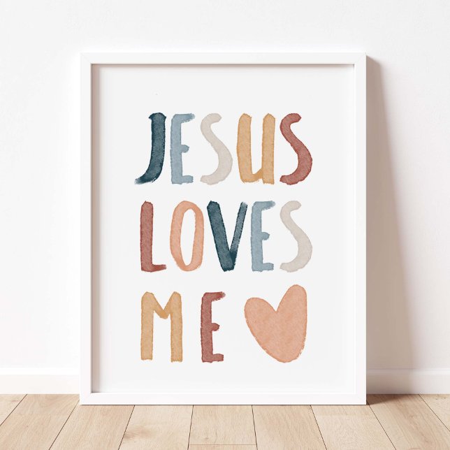 Boho rainbow Jesus loves me print (Creator Uploaded)