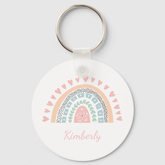 Boho Rainbow Key Ring (Front)