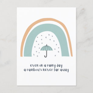 Boho rainbow Kindness Postcard
