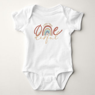 Boho Rainbow - Little Miss Onederful Baby Bodysuit