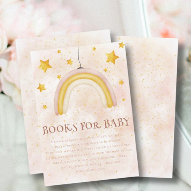 Boho rainbow magic gold stars dust Books for Baby  Enclosure Card (Creator Uploaded)