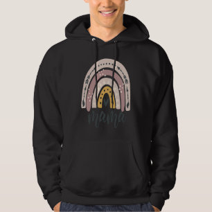 Boho Rainbow Mama Mom Mommy New Mom Mother's Day Hoodie