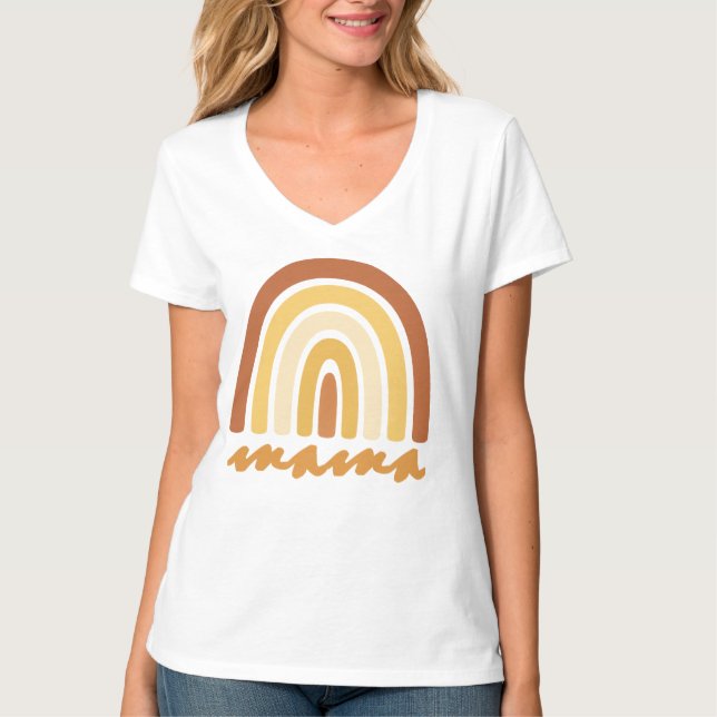 Boho Rainbow Mama T-Shirt (Front)