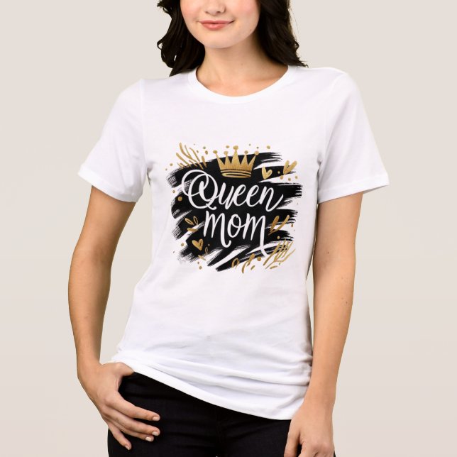 Boho Rainbow Mama - Warm Earthy Tones Design Tri-Blend Shirt (Front)