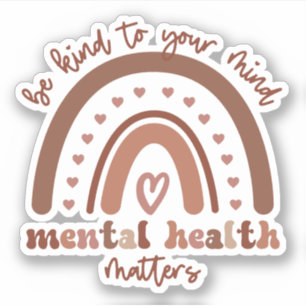 Boho Rainbow Mental Health Be Kind To Your Mind