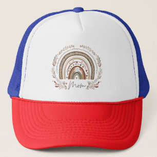 Boho Rainbow Mom – Earthy Tones Mother's Day Desig Trucker Hat