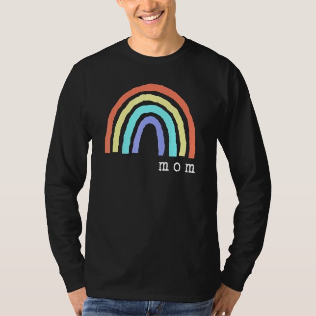 Boho Rainbow Mum Pride Lbgtqia T-Shirt (Front)