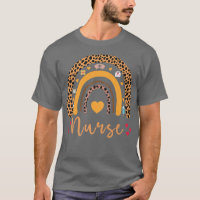 Boho Rainbow Nurse School Nurse Boho Leopard Rainb