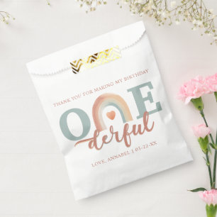 Boho Rainbow Onederful Birthday Favour Bag – 1st B