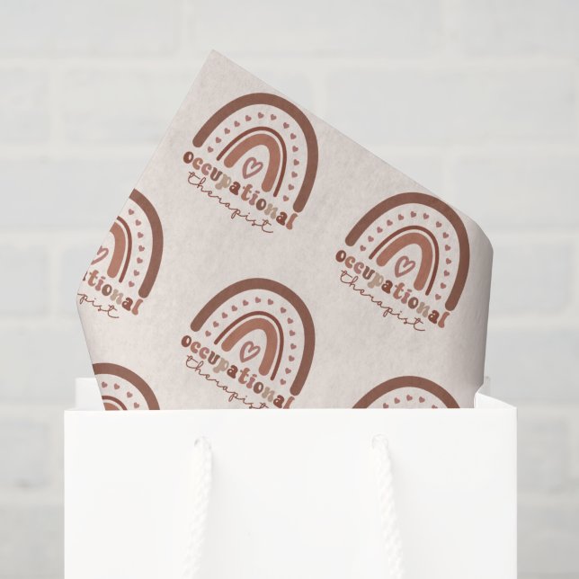 Boho Rainbow OT Occupational Therapist Tissue Paper (Gift Bag)