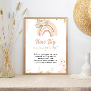 Boho rainbow pampas Gras baby shower  sign
