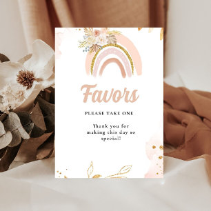 Boho rainbow pampas Gras baby shower  Sign