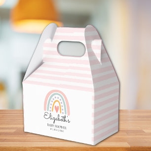 Boho Rainbow   Pastel Baby Shower Girl Favour Box