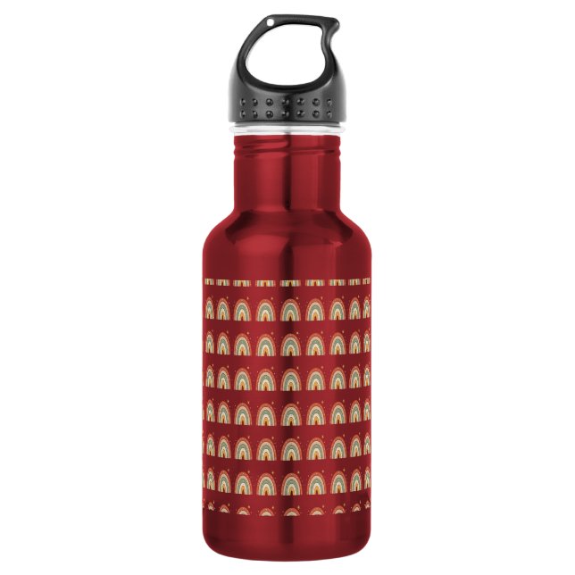 Boho Rainbow Pattern Neck Tie 532 Ml Water Bottle (Front)