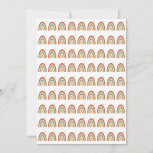 Boho Rainbow Pattern Neck Tie Invitation