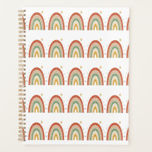 Boho Rainbow Pattern Neck Tie Planner