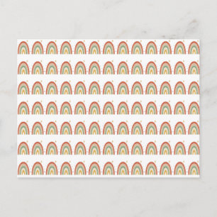 Boho Rainbow Pattern Neck Tie Postcard