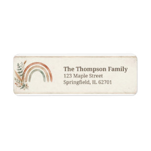 Boho Rainbow Return Address Labels