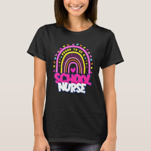 Boho Rainbow Rn Licensed Nurse  Proud To Be A Scho T-Shirt