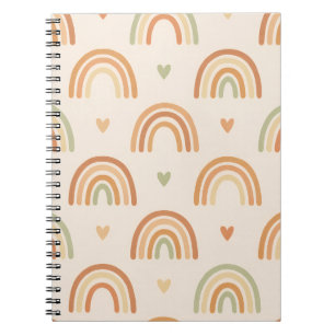 Boho Rainbow Spiral Notebook