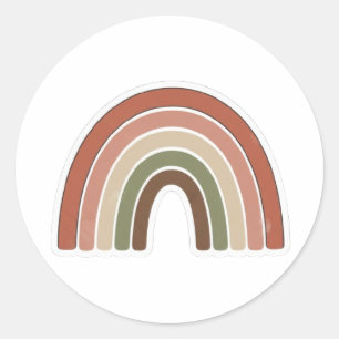 Boho Rainbow Sticker – Vintage Minimal Design