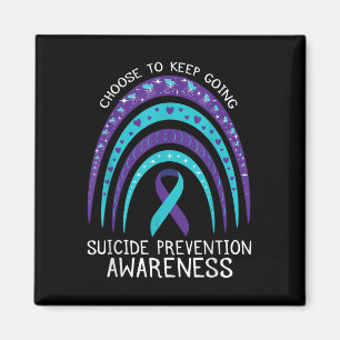 Boho Rainbow Suicide Awareness Mental Health Magnet