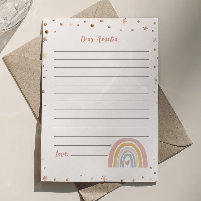 Boho Rainbow Time Capsule Note Message Card (Creator Uploaded)