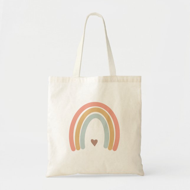 Boho Rainbow Tote Bag (Front)