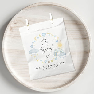 Boho Rainbow Watercolor Boy Baby Shower Favour Bags