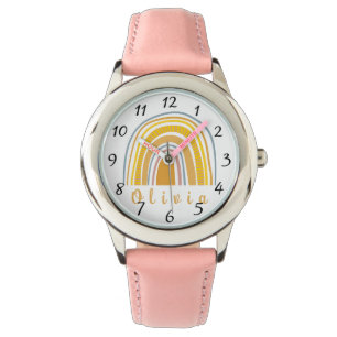 Boho Rainbow with Personalised Name Whimsical Watch