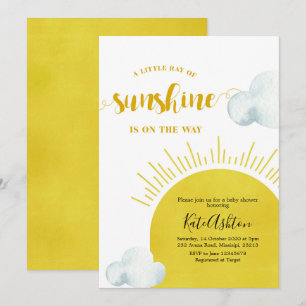 Boho Ray of Sunshine Baby Shower Invitation
