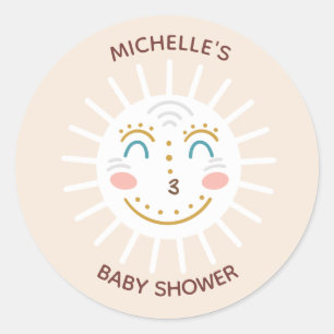 Boho Ray of Sunshine Classic Round Sticker