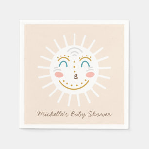 Boho Ray of Sunshine with Text Napkin