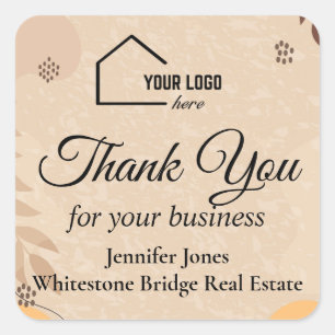 Boho Realtor Thank You Sticker