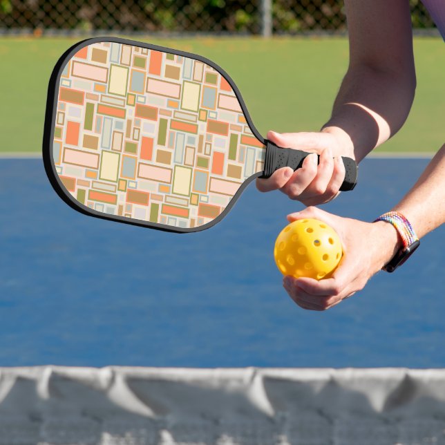 Boho Rectangles  Pickleball Paddle (Insitu)