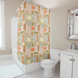 Boho Rectangles Shower Curtain