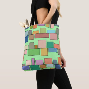 Boho Rectangles Tote Bag