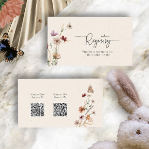Boho Registry QR Codes Enclosure Card