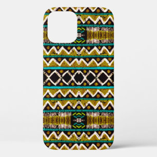 Boho repeat. Geometric seamless embroidery. Decora iPhone 12 Case